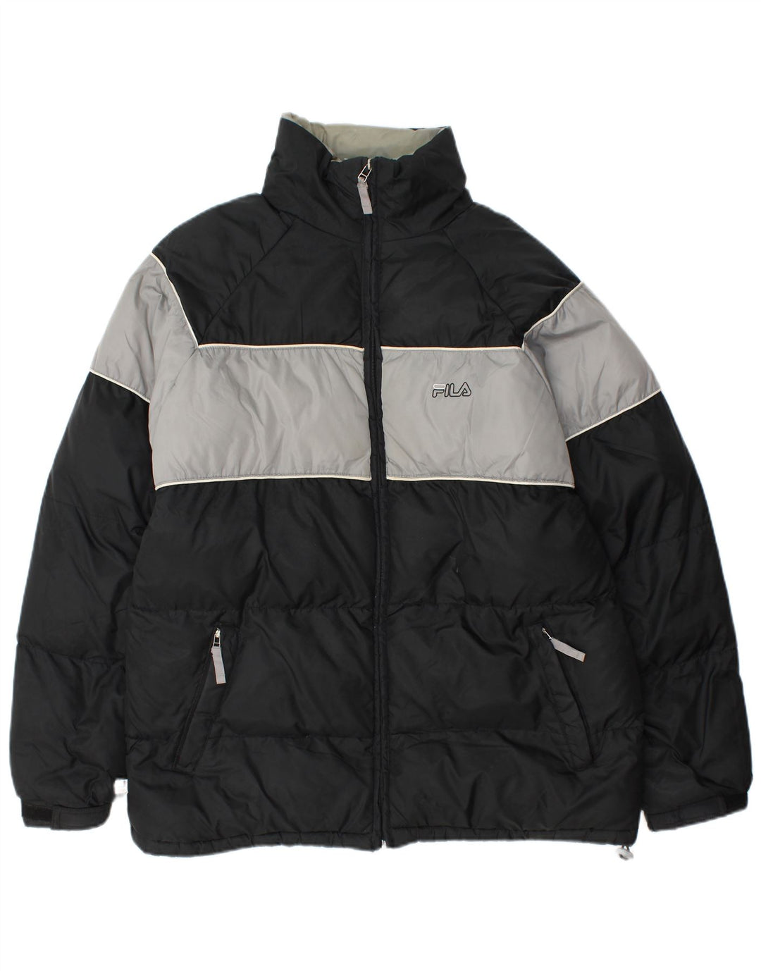 Fila muška podstavljena jakna UK 40 Large Black Colourblock najlon