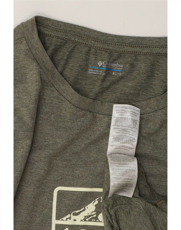 COLUMBIA Muška majica s grafičkim motivima XL kaki poliester
