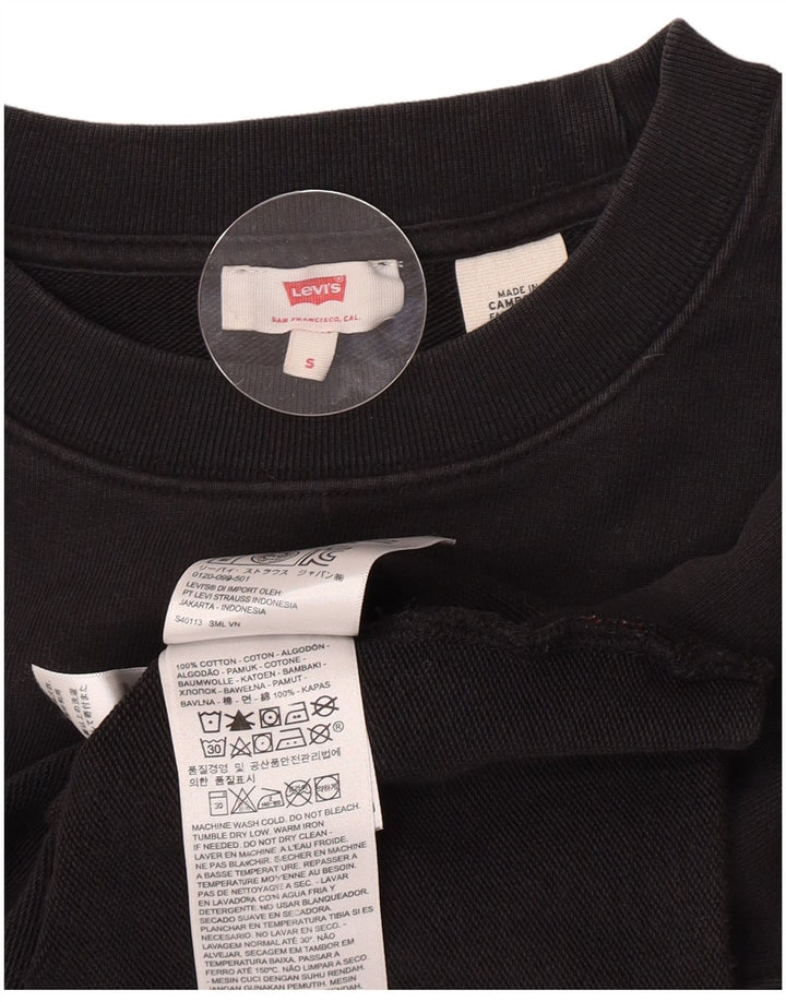 Levi's Ženska majica s motivima prekomjerne majice UK 10 Mali crni pamuk