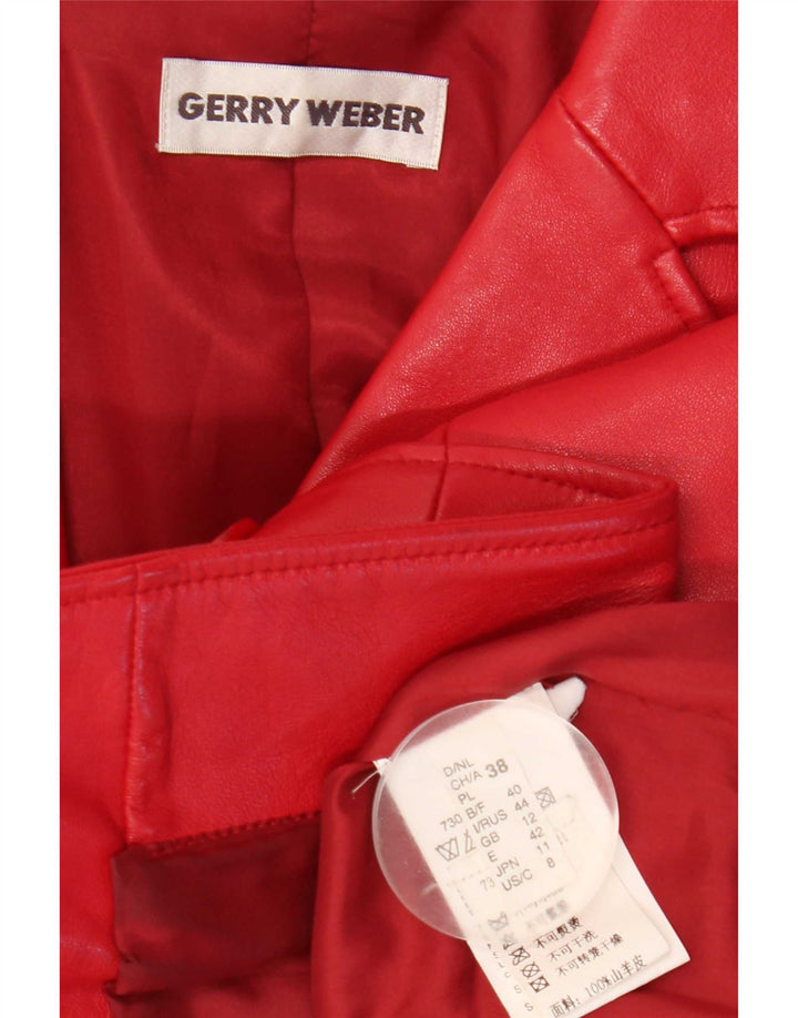 Gerry Weber ženska kožna jakna UK 12 Srednje crvena koža
