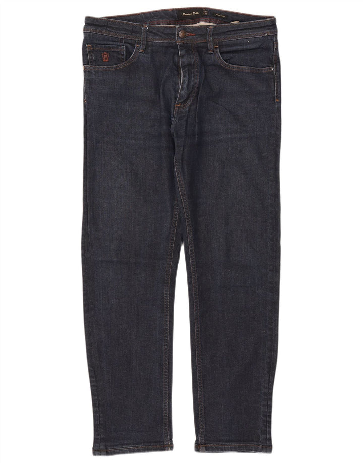 Massimo Dutti muške uske traperice EU 42 Large W32 L28 tamnoplavi pamuk