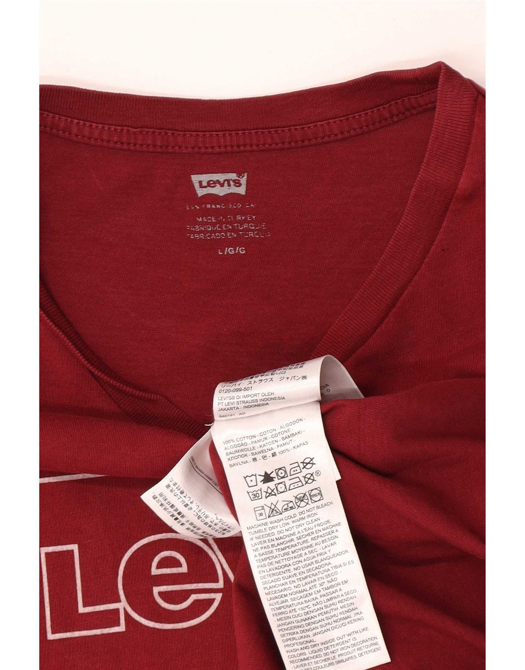 Levi's muška velika crvena pamučna majica s grafičkim motivima