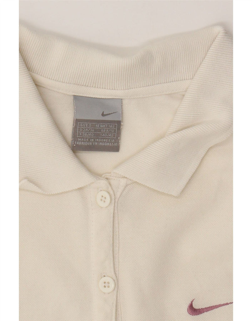 NIKE Womens Polo Shirt UK 8/10 Small White Vintage Nike and Second-Hand Nike from Messina Hembry 