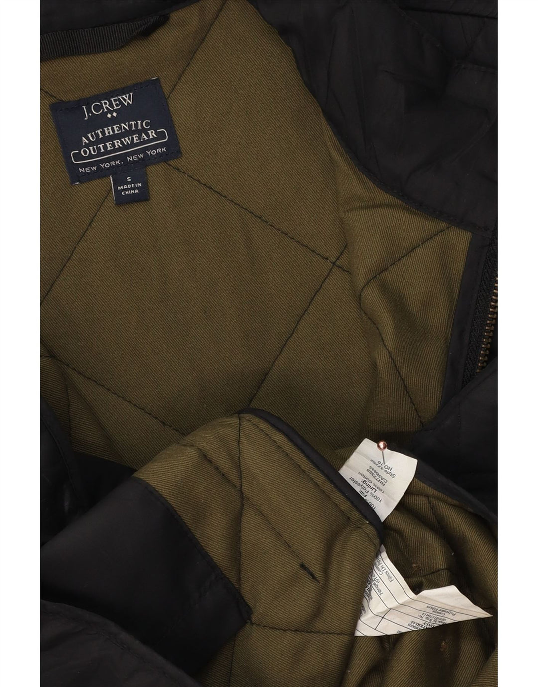 J. CREW Muška prošivena jakna UK 36 mala crna poliester