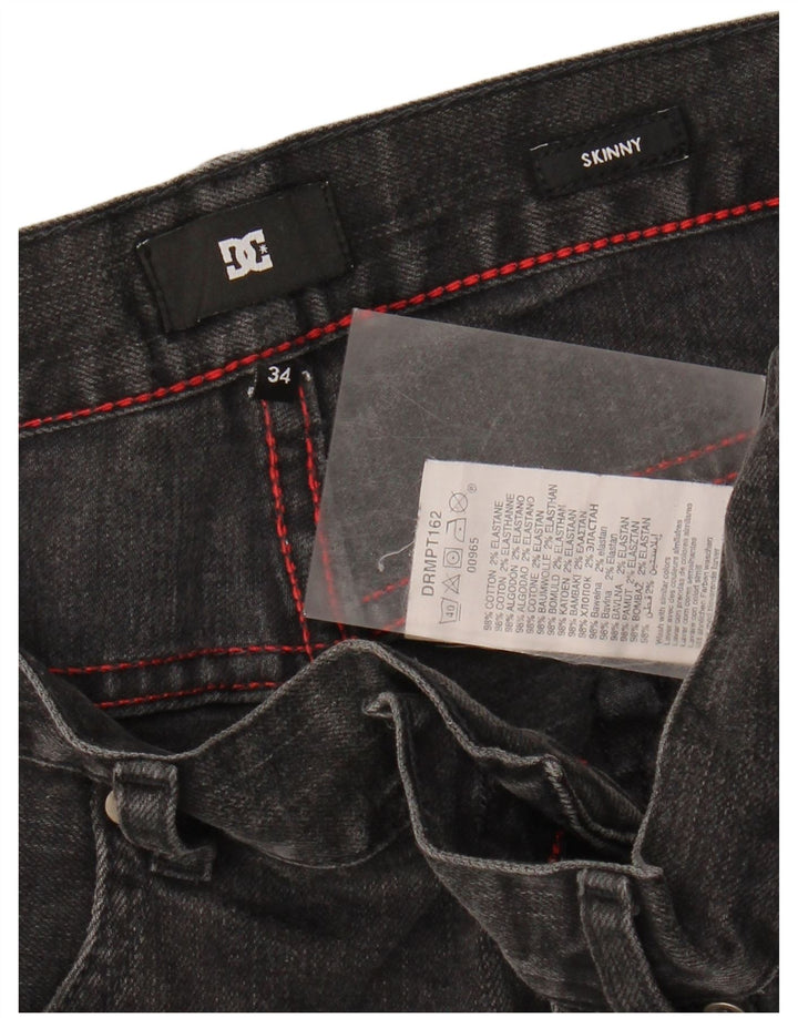 DC Mens Skinny Jeans W34 L31 Black Cotton