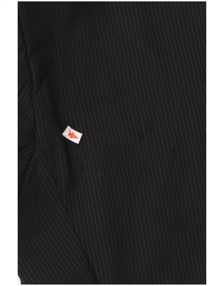Hugo Boss muška jakna sa 2 gumba EU 54 2XL crna prugasta djevičanska vuna