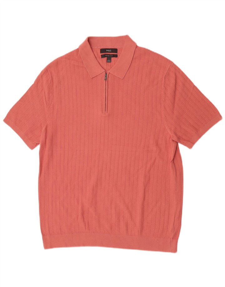 Marks & Spencer muška polo majica velika ružičasta pamuk