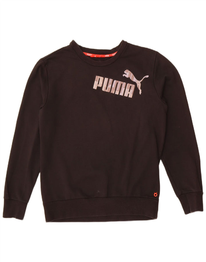 Puma muška trenirka s grafičkim motivima Srednji crni pamuk