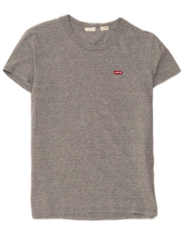 Levi's ženska majica kratkih rukava UK 12 srednje sivi flekasti pamuk