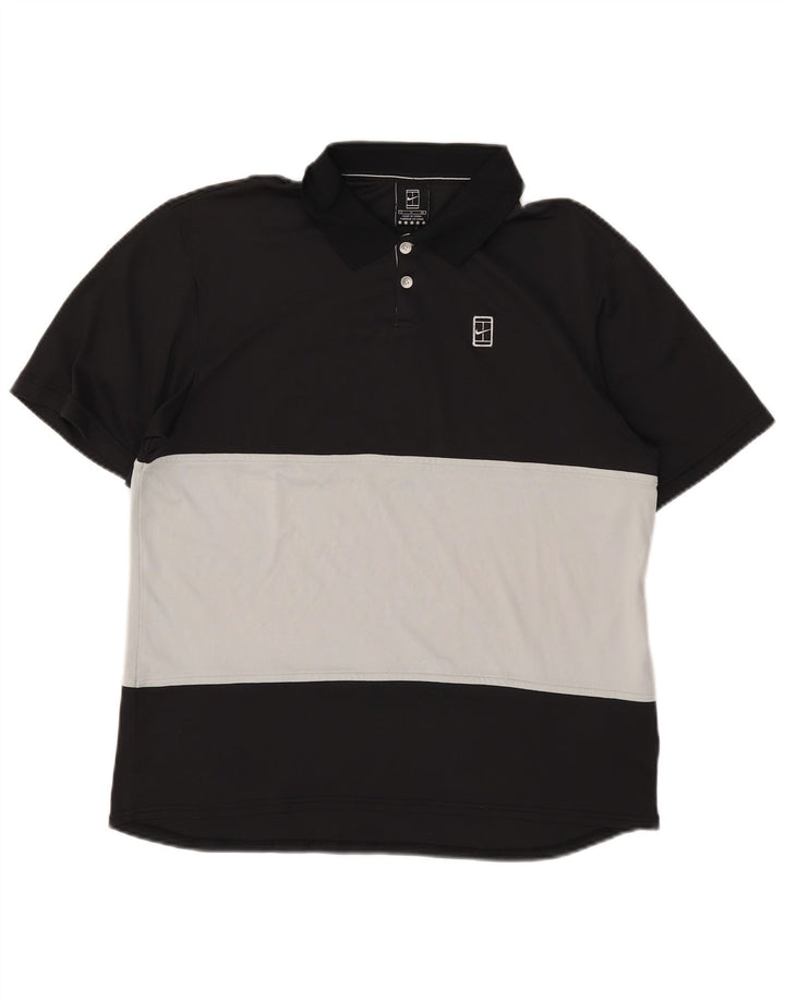 Nike muška polo majica mala crna boja od poliestera