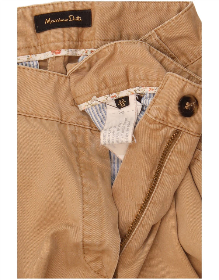 Massimo Dutti Ženske chino hlače s klinovima EU 40 Srednje W30 L31 Bež