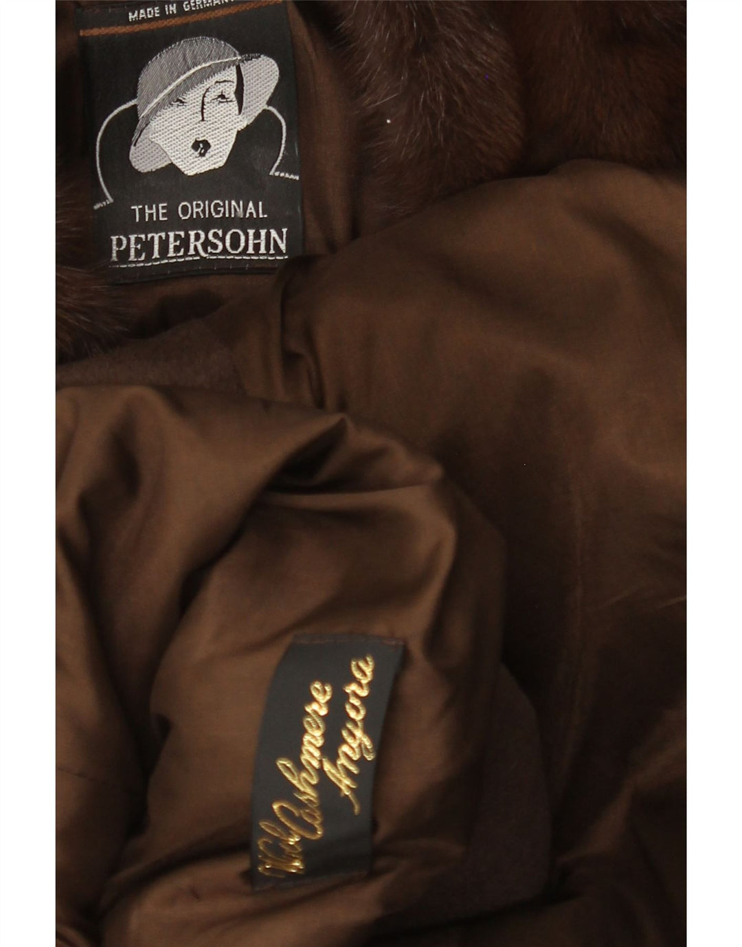 VINTAGE ženski preveliki kaput UK 14 Velika kaki vuna