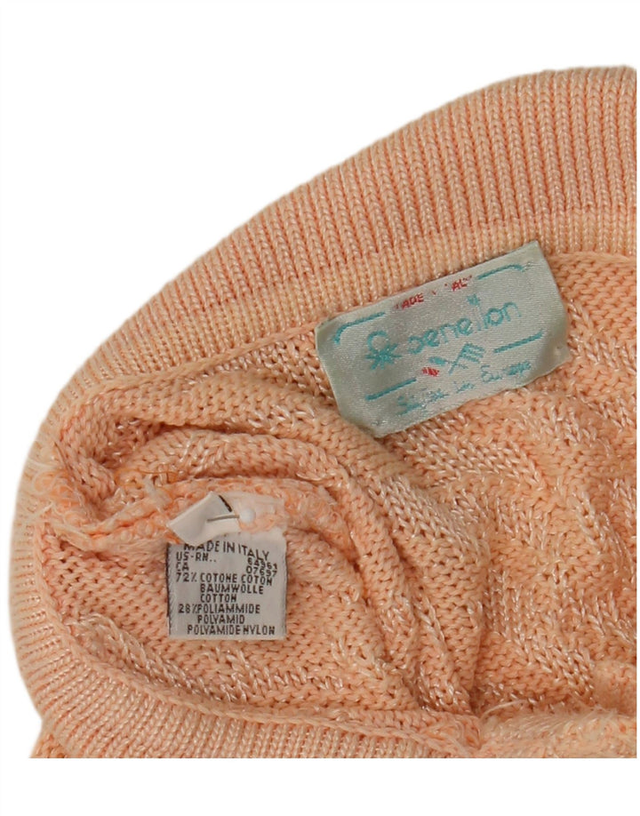 Benetton ženski džemper s polo ovratnikom s apstraktnim uzorkom IT 48 XL, ružičasta