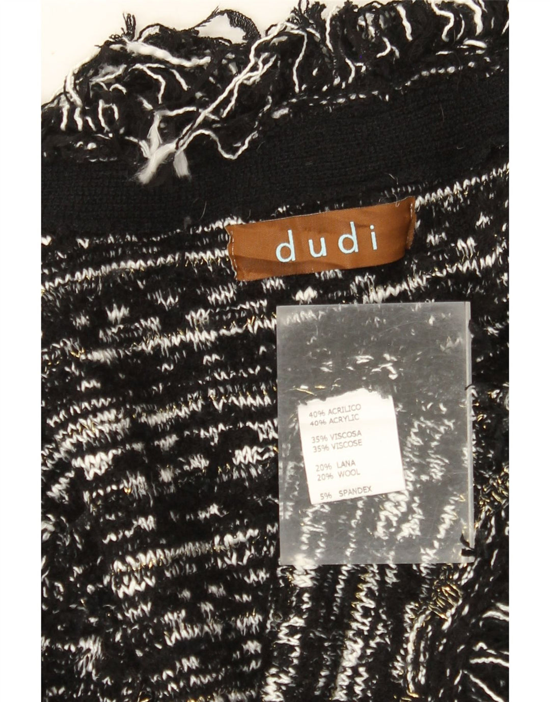 VINTAGE ženski kardigan pulover UK 10 Mali akril na crne pruge