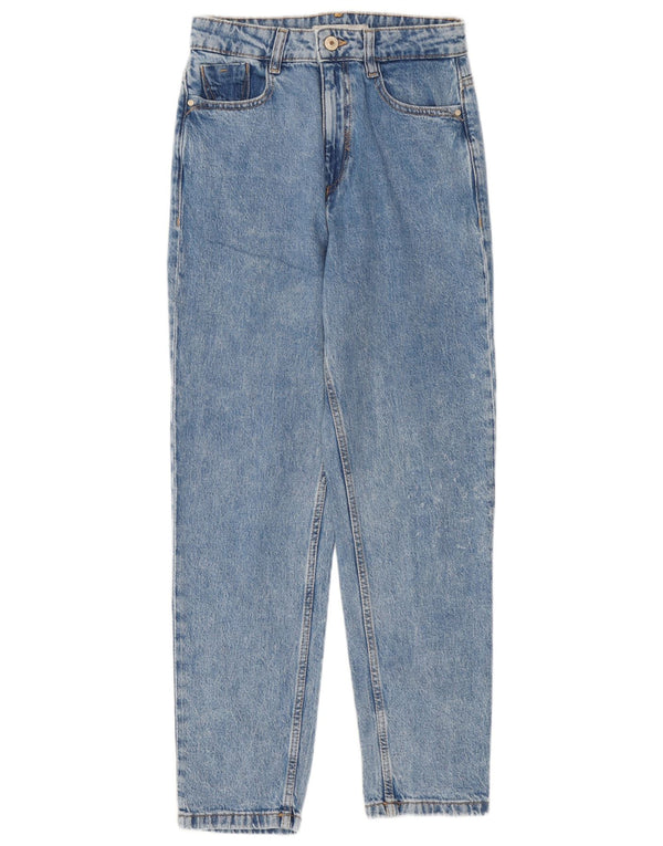 Zara ženske sužene traperice visokog struka EU 36 XS W26 L26 plavi pamuk