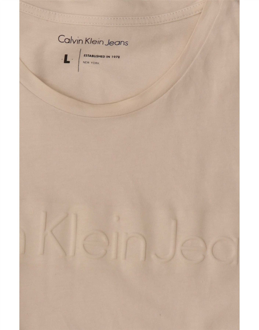 Calvin Klein Jeans Muška velika bijela majica s grafičkim motivima
