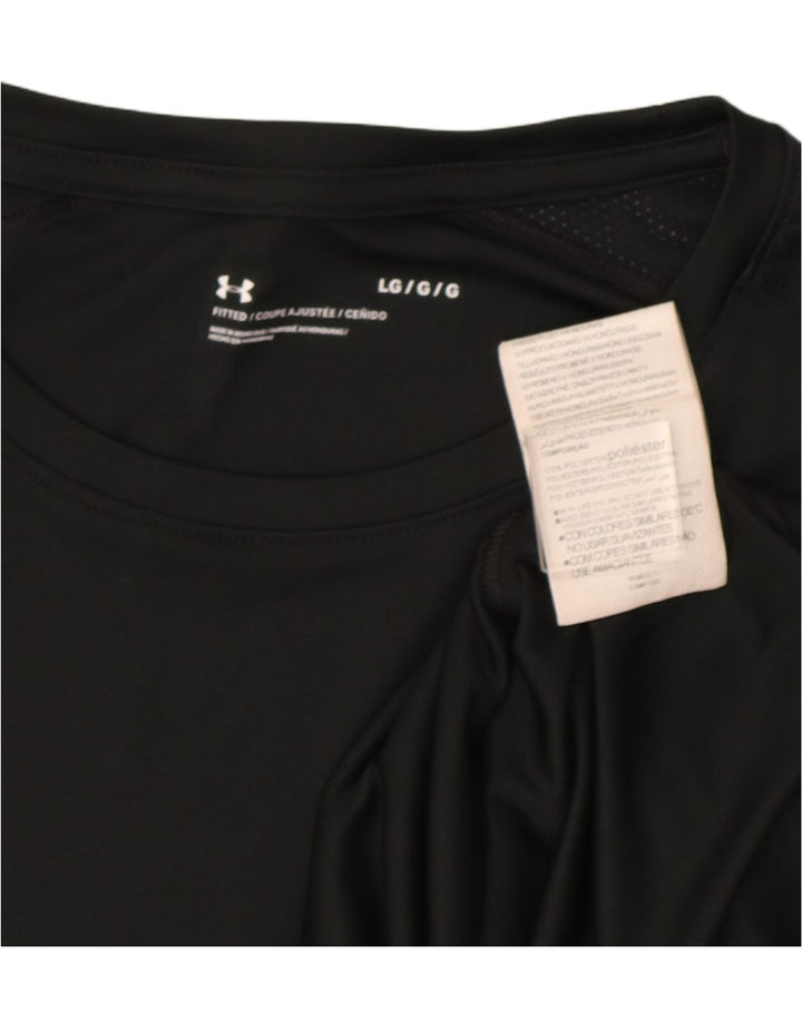 Muška majica Under Armour dugih rukava, veliki crni poliester