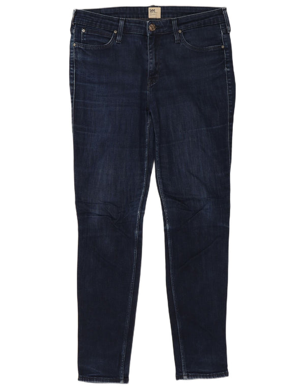 Lee ženske uske traperice Scarlett W32 L28 tamnoplavi pamuk