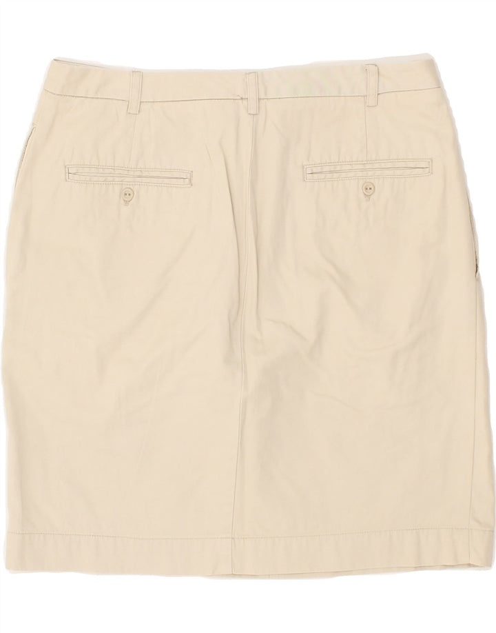 GAP Womens Straight Skirt US 6 Medium W30 Beige Cotton | Vintage Gap | Thrift | Second-Hand Gap | Used Clothing | Messina Hembry 