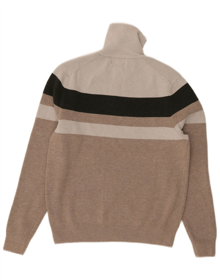 Marks & Spencer ženski džemper s izrezom s patentnim zatvaračem UK 10 Small Grey Colourblock