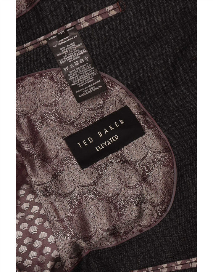 Ted Baker muška jakna sako s 2 gumba UK 40 veliki sivi karirani
