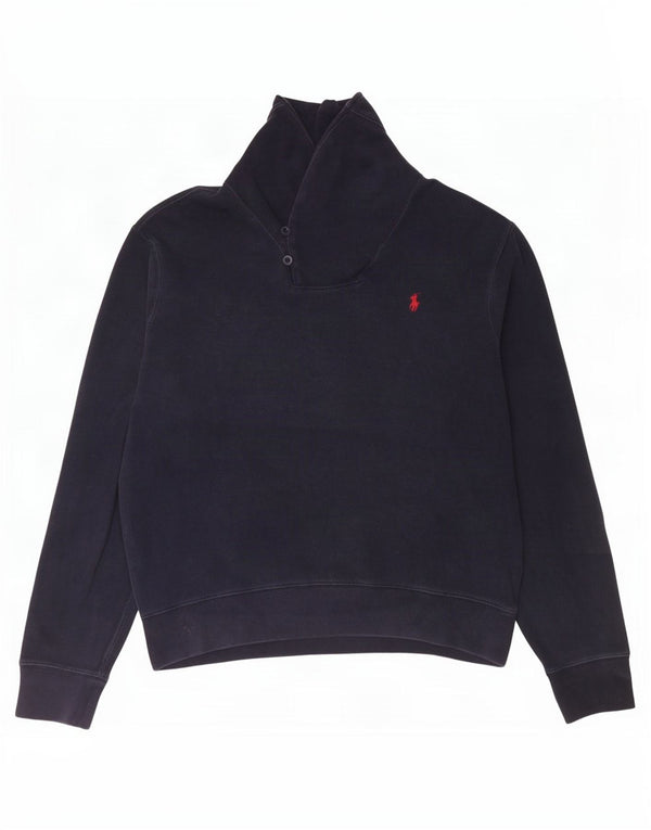 Polo Ralph Lauren muški džemper sa šal ovratnikom Veliki tamnoplavi pamuk