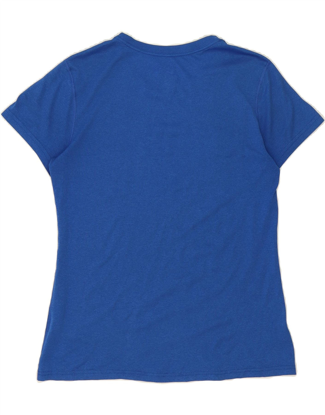 NIKE Womens Dri Fit Graphic T-Shirt Top UK 14 Medium Blue Polyester Vintage Nike and Second-Hand Nike from Messina Hembry 