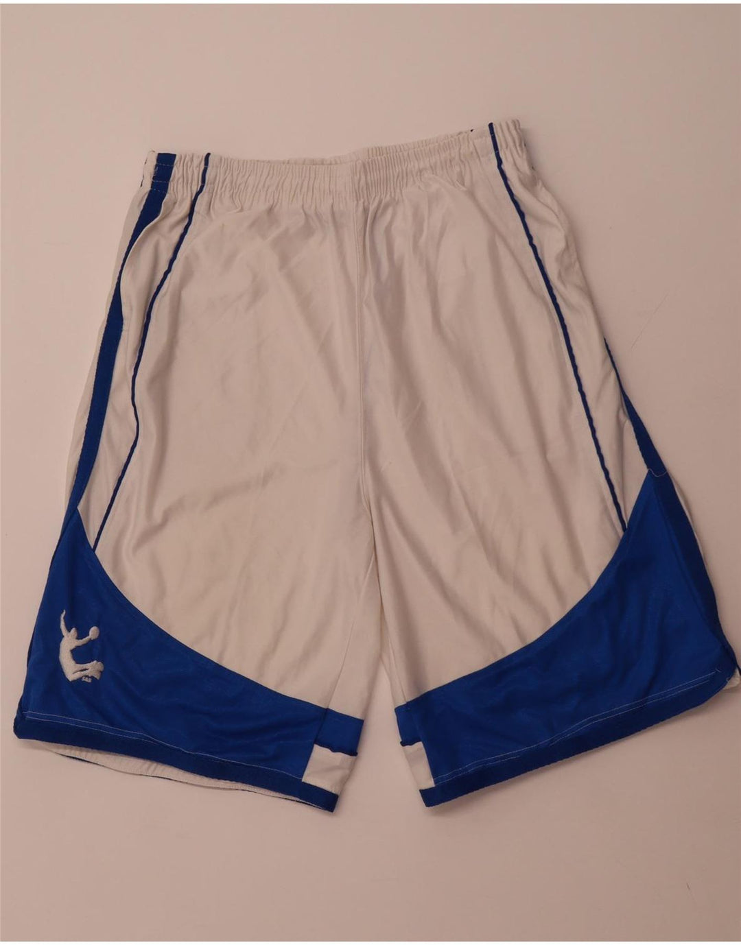 STEVE & BARYY'S Muške kratke sportske hlače, veliki bijeli poliester u boji