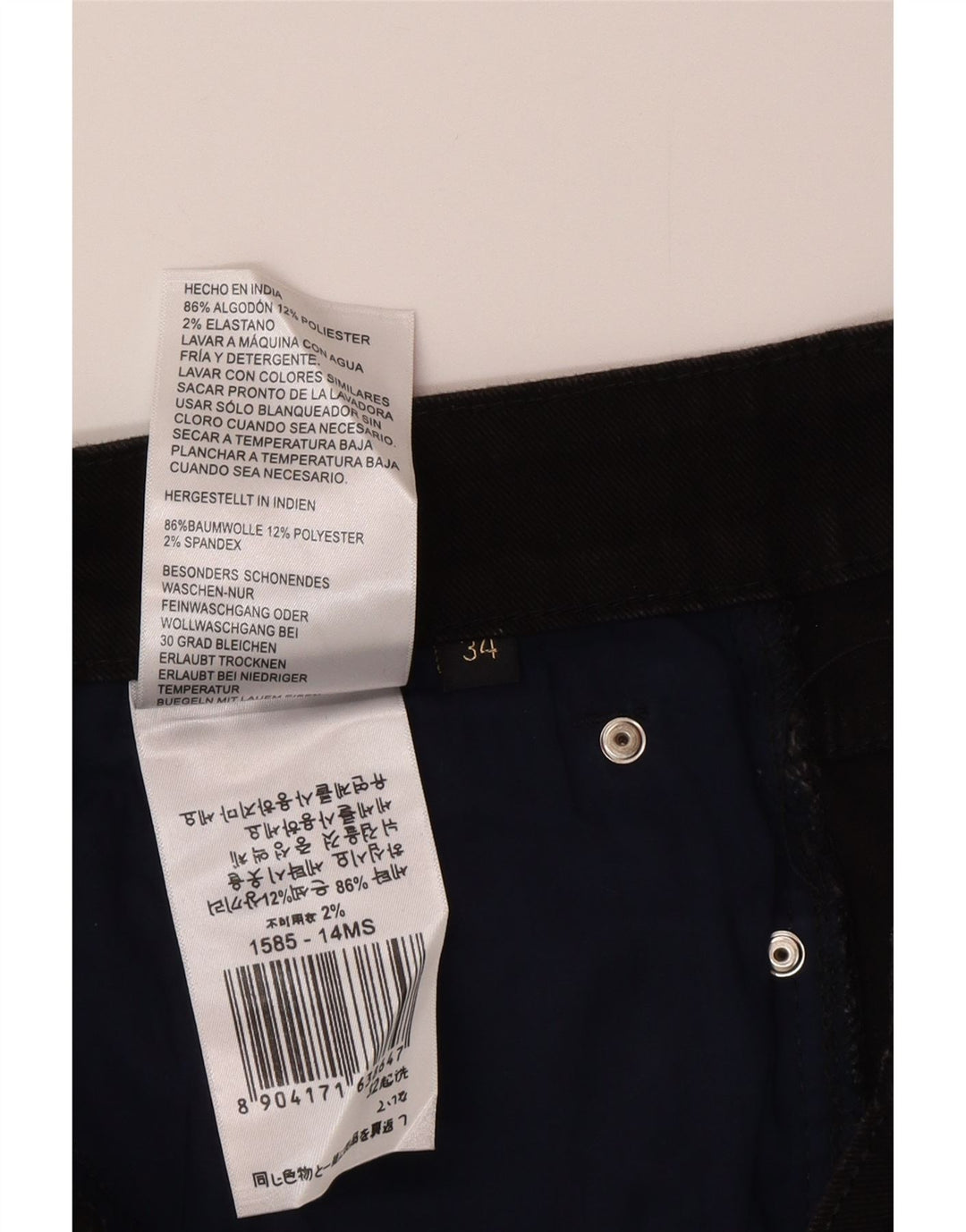 Muške traperice Nautica Bootcut W34 L30 crni pamuk