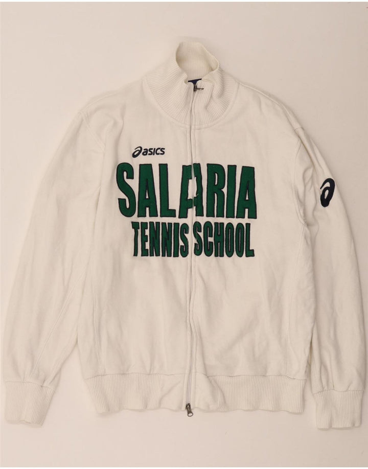 ASICS muška grafička trenirka, gornja jakna XL, bijeli pamuk