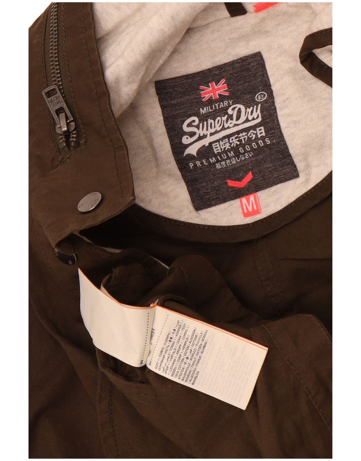 Superdry ženska bomber jakna s kapuljačom UK 14 Srednji kaki pamuk
