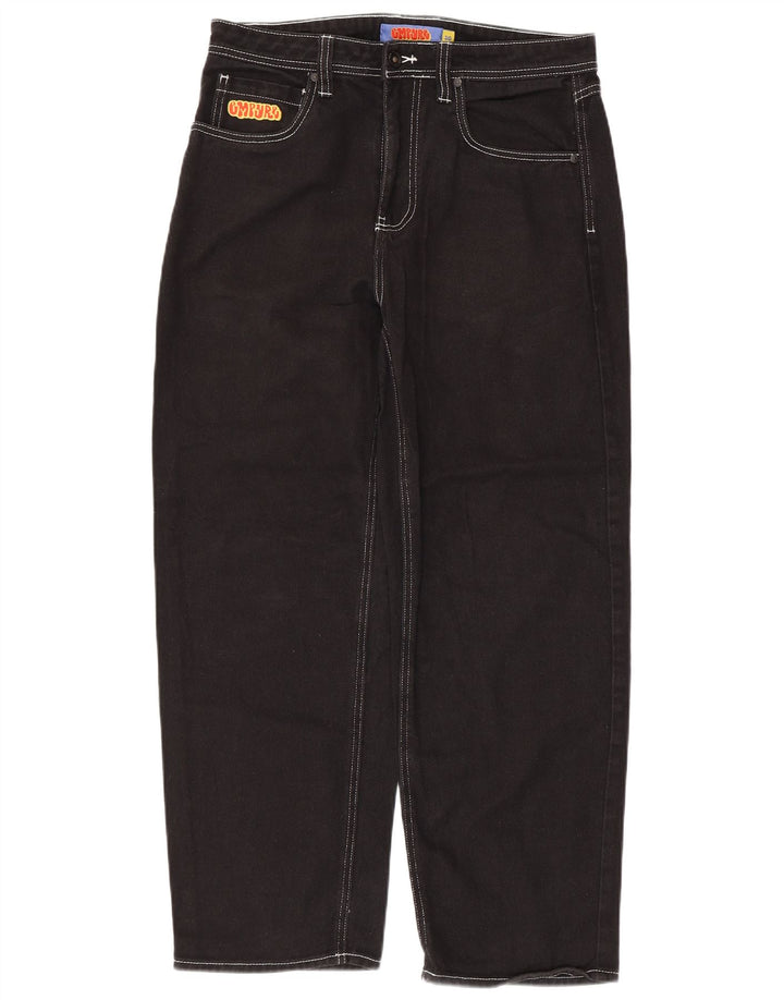 VINTAGE muške sužene traperice W30 L28 crni pamuk