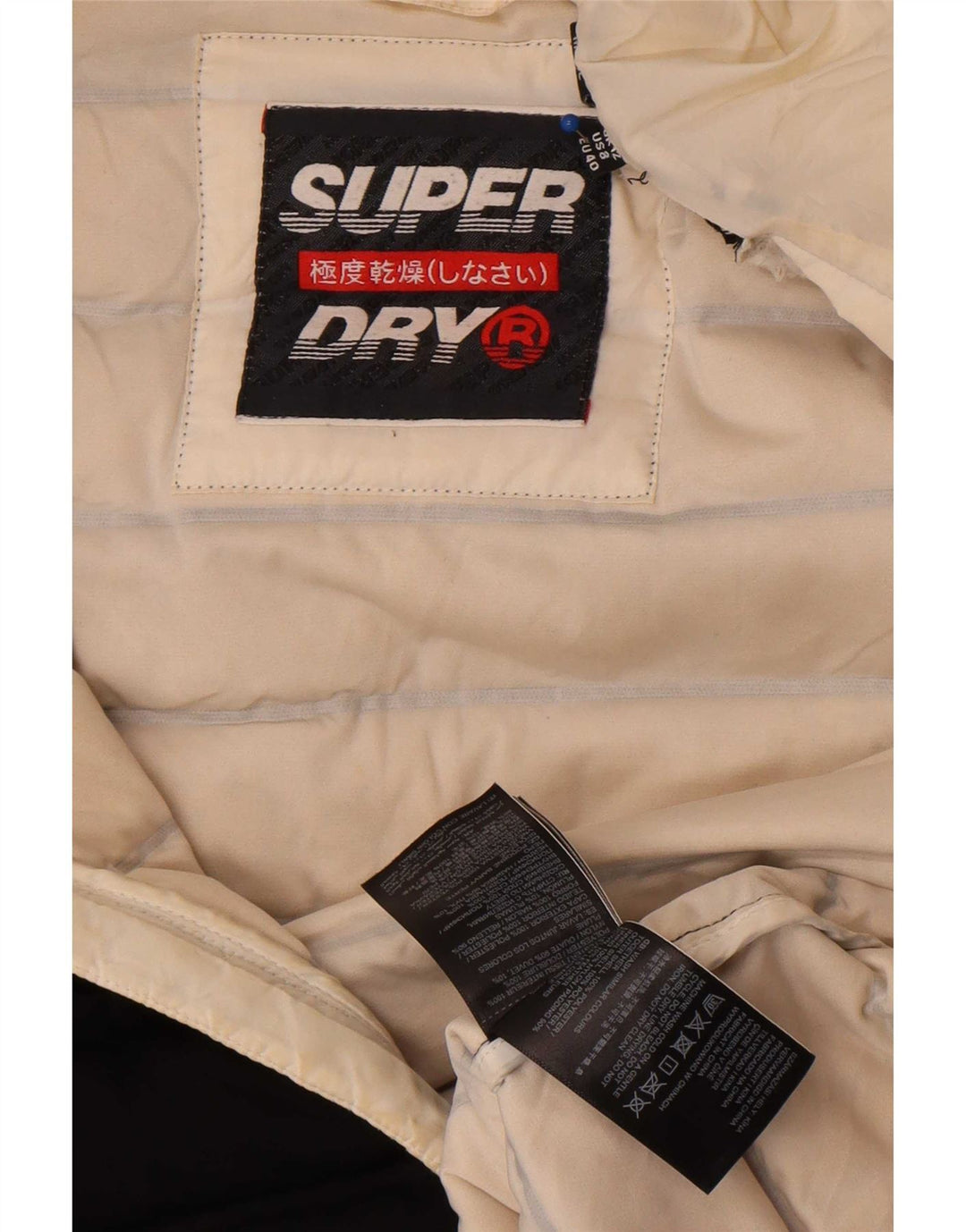 Superdry ženska podstavljena jakna s kapuljačom UK 12 srednji crni poliester