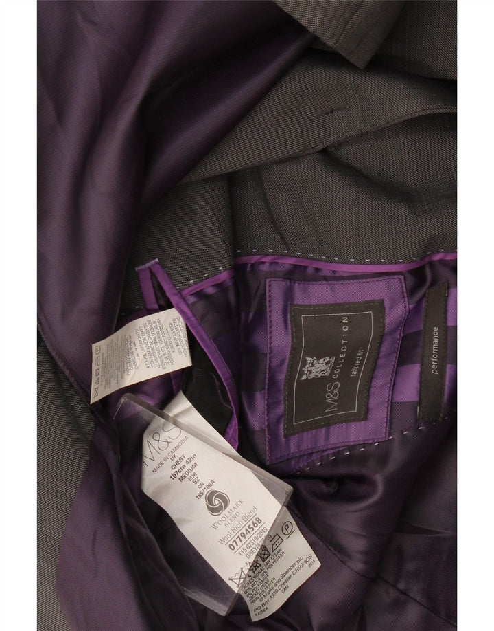 Marks & Spencer muška jakna sako s 2 gumba IT 52 XL, siva vuna