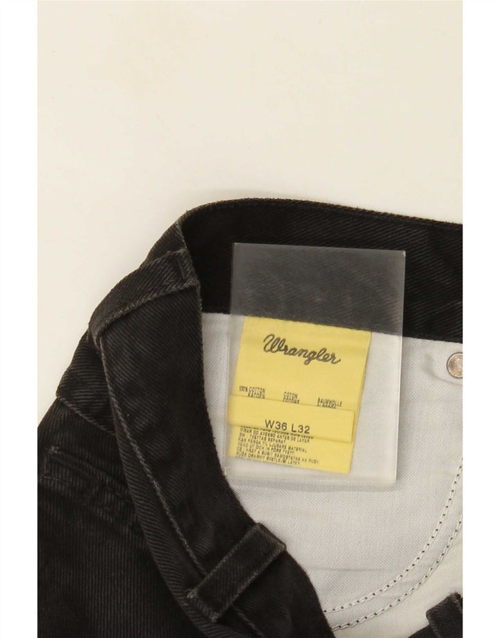 Wrangler muške ravne traperice W36 L32 crni pamuk