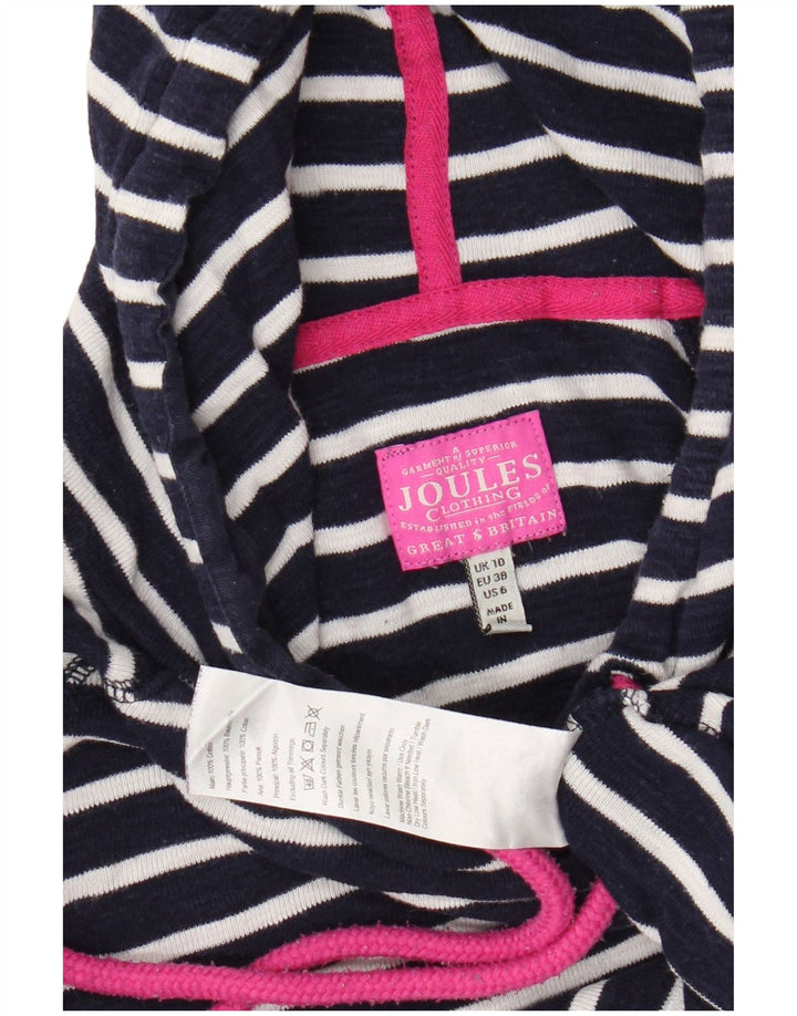 Joules ženska majica s kapuljačom dugih rukava UK 10 Mala pamuk na tamnoplave pruge