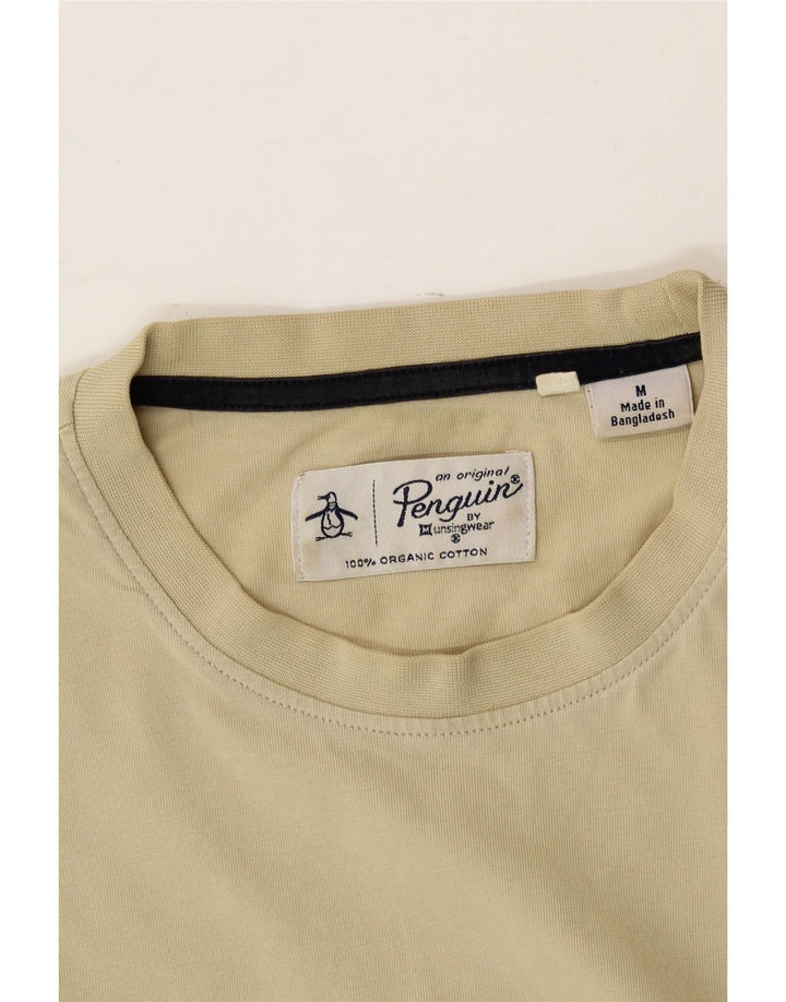 PENGUIN Mens T-Shirt Top Medium Yellow Cotton Vintage Penguin and Second-Hand Penguin from Messina Hembry 