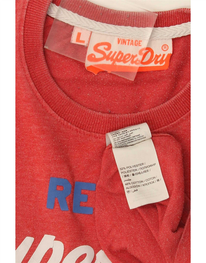 Superdry muška majica s grafičkim motivima, veliki crveni poliester