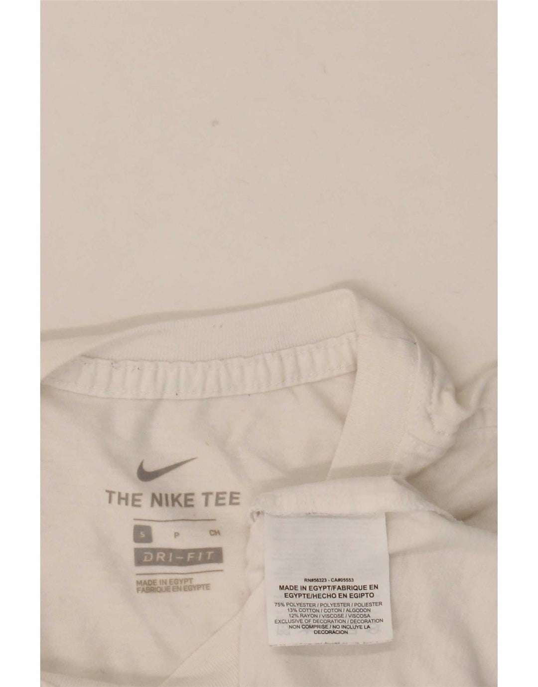 Nike Dri Fit majica s kratkim rukavima, mali bijeli poliester