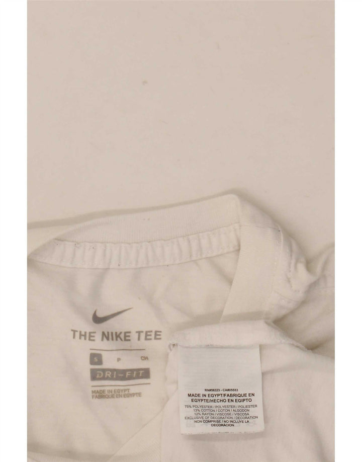 Nike Dri Fit majica s kratkim rukavima, mali bijeli poliester