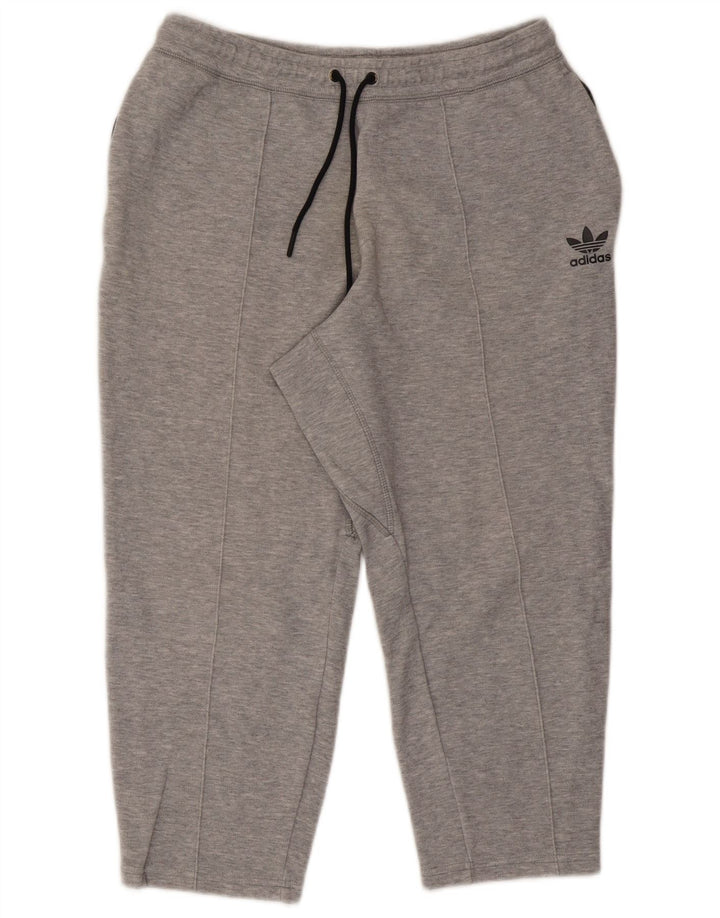 Adidas muške kapri trenirke, srednje sive pamučne hlače