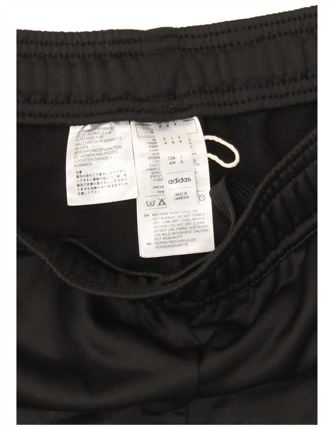 Adidas muške hlače za trenirku srednje crne boje od poliestera