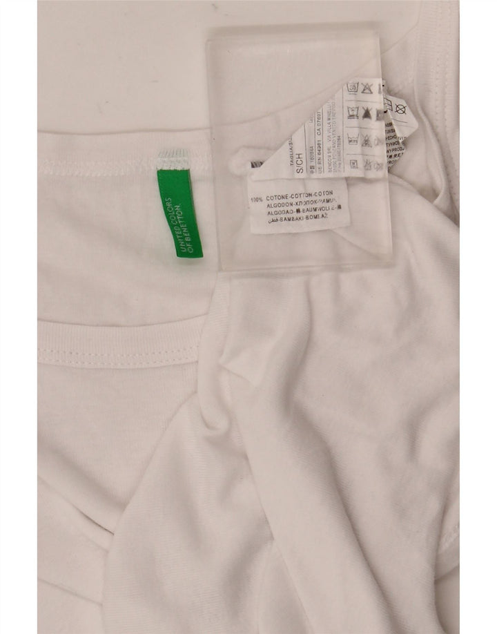 Benetton ženski Cami Top UK 10 Mali bijeli pamuk