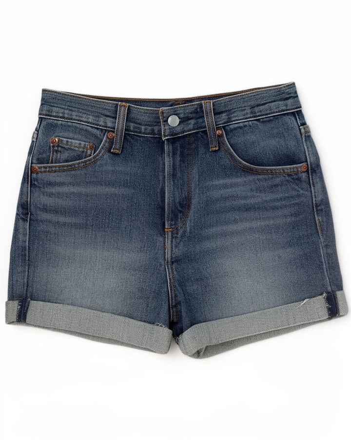 Levi's ženske traper kratke hlače W26 male plave boje pamuka