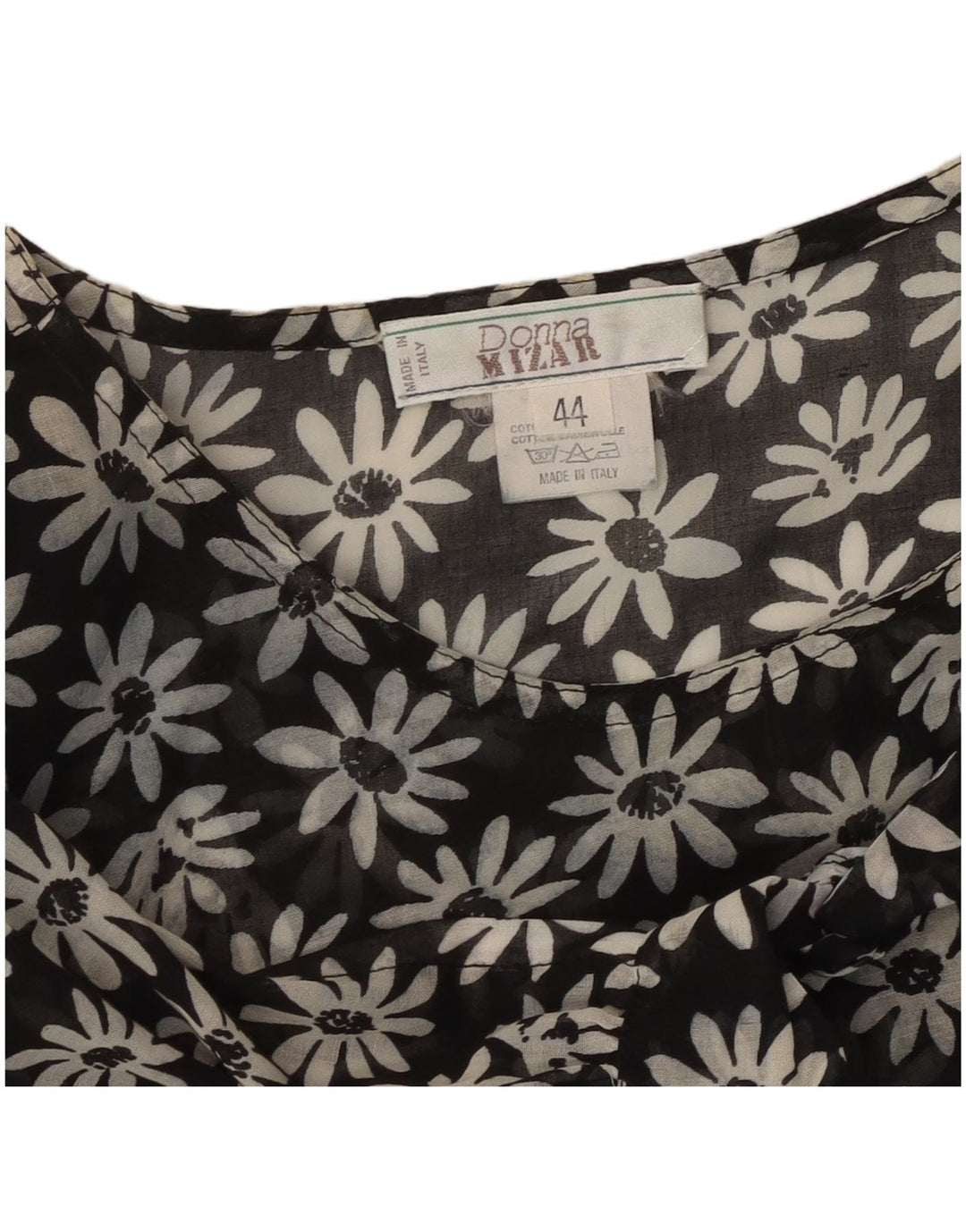 DONNA MIZAR Ženska maksi haljina IT 44 Srednje crni cvjetni pamuk