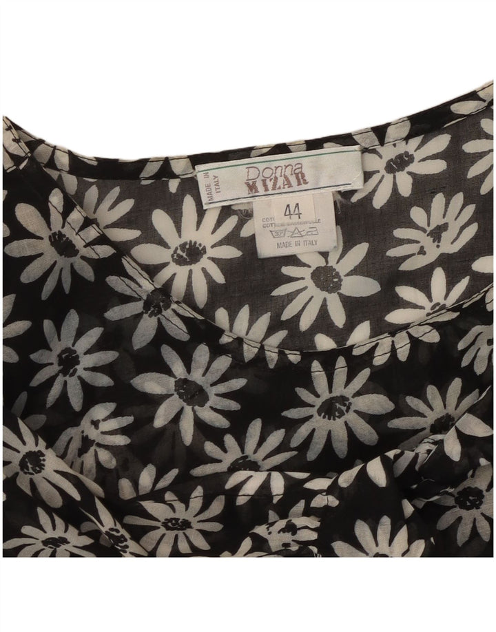 DONNA MIZAR Ženska maksi haljina IT 44 Srednje crni cvjetni pamuk