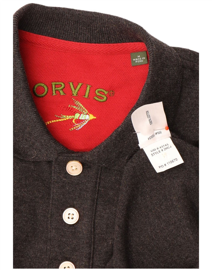 Orvis muška polo majica srednje sivi flekasti pamuk