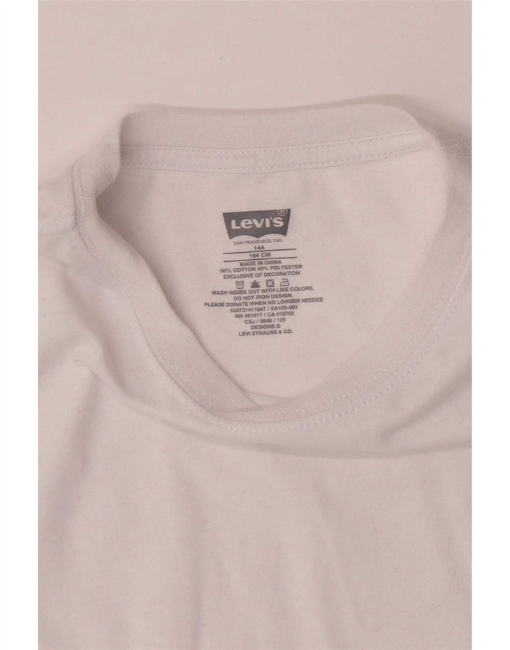 Levi's majica za dječake 13-14 godina bijeli pamuk