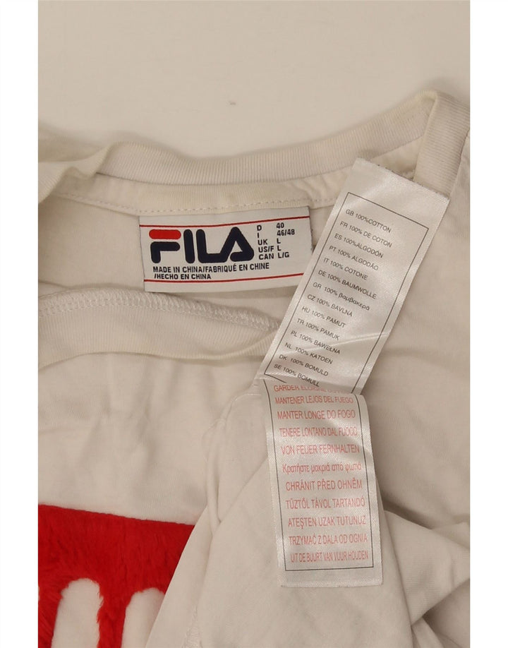 Fila muška majica kratkih rukava s grafičkim motivima, veliki bijeli pamuk