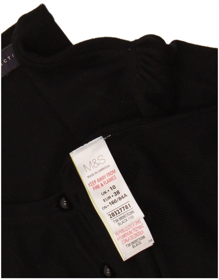 Marks & Spencer ženski kardigan pulover UK 10 Mala crna viskoza